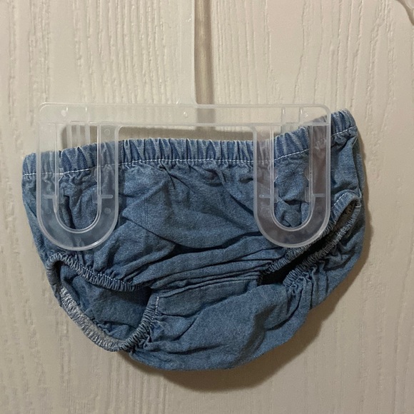 Carter’s Light Chambray Sundress with Flowers and Diaper Cover - Picture 4 of 6